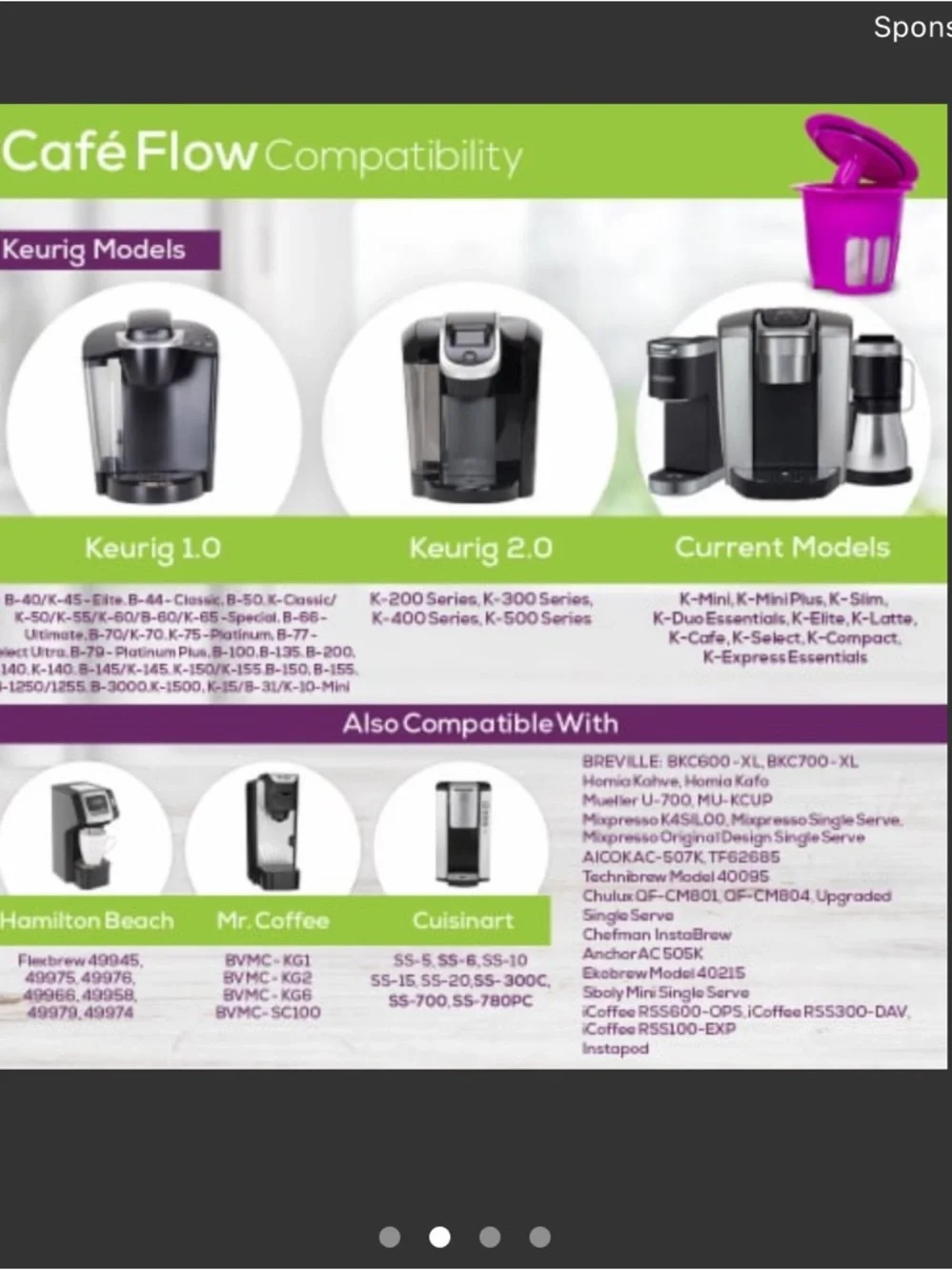 Reusable K-Cup Capsule - Purple 2 pack
